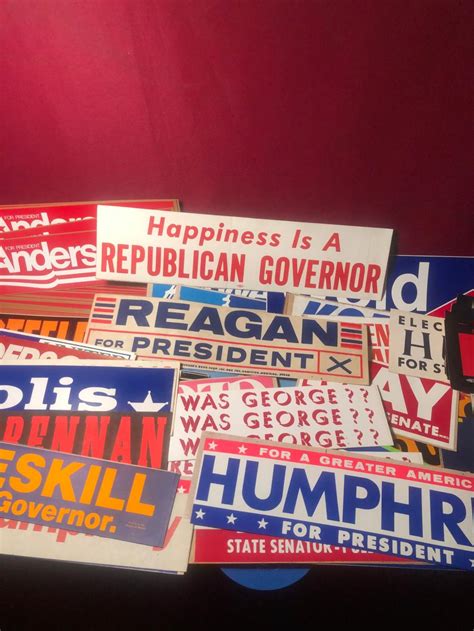 Lot - Vintage Political, Etc. Bumper Stickers