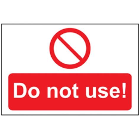 Do Not Use Sign Printable