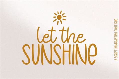 Let the Sunshine Font by jimtypestudio · Creative Fabrica