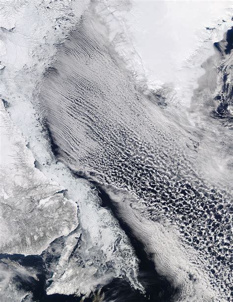 Sea Ice and Cloud Streets in the Labrador Sea