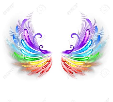 Pin by MIRANDA CHRISTY on angel | Rainbow tattoos, Wings tattoo, Angel ...