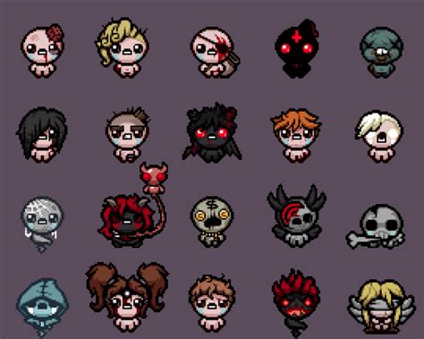 I made some resprites/redesigns for all the characters : r/thebindingofisaac