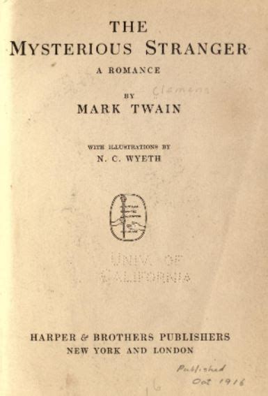 [PDF] The Mysterious Stranger: A Romance PDF by Mark Twain - Panot Book