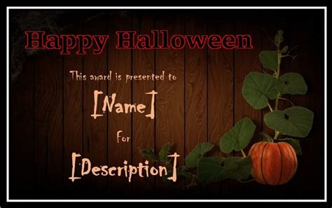 Free Halloween Award Certificate Templates [MS Word] - Best Collections