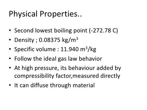 Hydrogen Gas: Physical Properties Of Hydrogen Gas