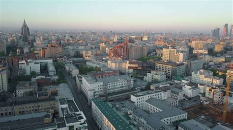 Aerial panorama of morning Moscow, Russia 29886310 Stock Video at Vecteezy