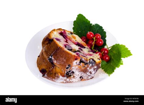 Slice of fruit cake with isolated on white background. Studio Photo Stock Photo - Alamy