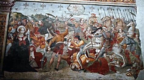 "Saint Ursula's martyrdom" - fresco (16th century) by unkn… | Flickr