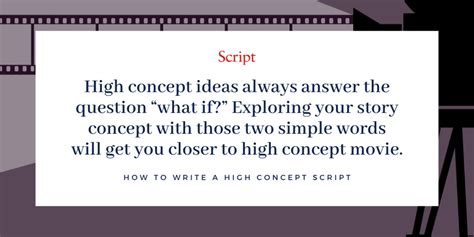 5 Tips to Turn Your Script Into a High Concept Idea - Script Magazine