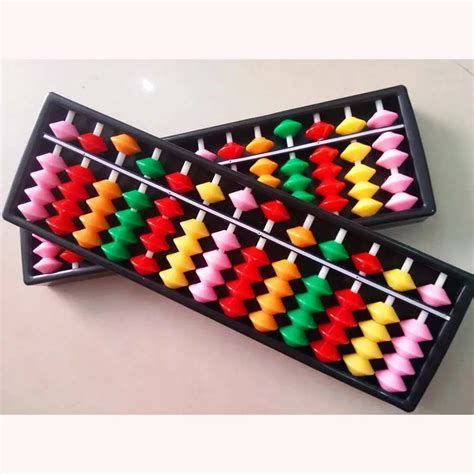 Multicolor Plastic Abacus Arithmetic Soroban 15 Digits Kids Maths Toys Calculating Tools Chinese ...