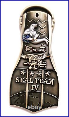 Awesome 3 Navy USN Seals Fin Tribute Challenge Coin SEAL TEAM IV & UDT 21 | Navy Challenge Coin