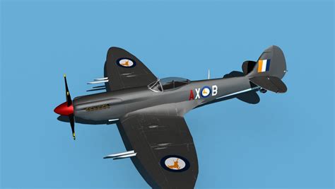 3D Supermarine Spitfire Mk XXII V20 South Africa Model - TurboSquid 1925754