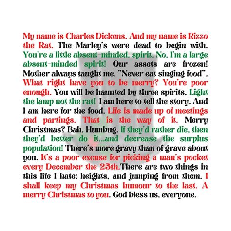 The Muppet Christmas Carol Movie Quotes Print Christmas Print Digital Print Custom Print ...