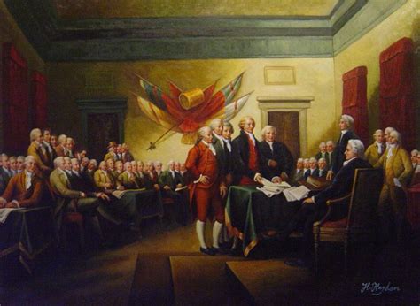 A Signing Of The Declaration Of Independence Painting by John Trumbull | iPaintings.com