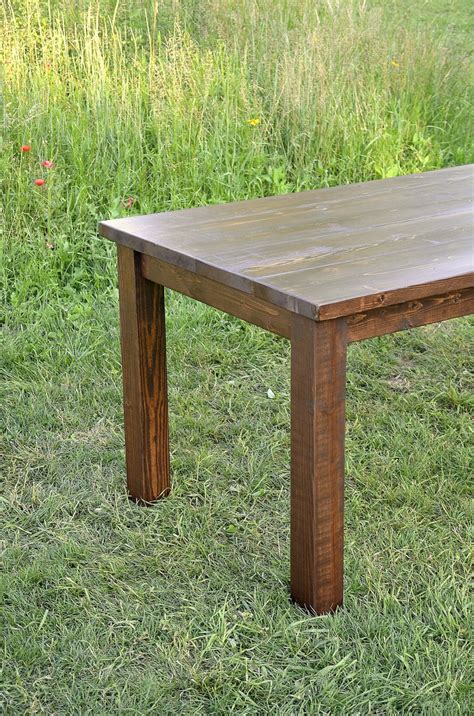 Wood Farmhouse Table Rustic Solid Wood Beam Farmhouse Dining - Etsy