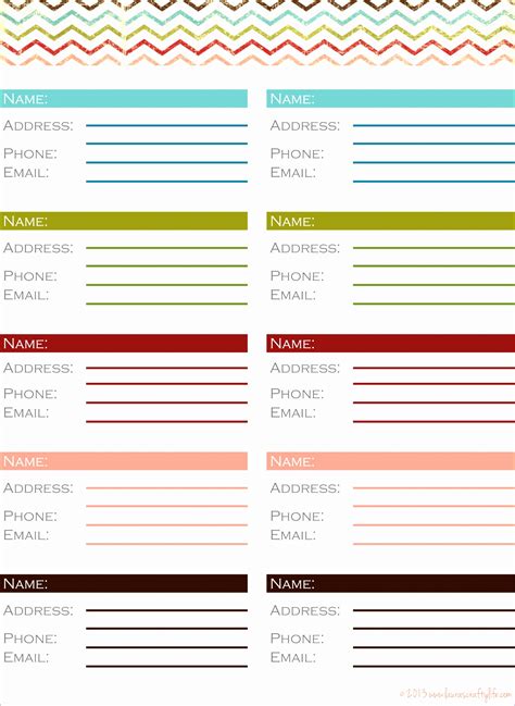 Printable Phone Book Template Excel - Printable Templates