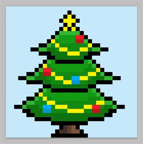 How to Make a Pixel Art Christmas Tree - Mega Voxels