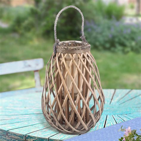 Large Raindrop Willow Wicker Lantern By Dibor | notonthehighstreet.com