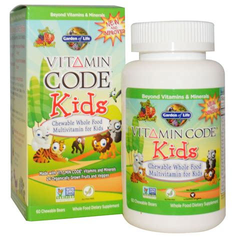 Garden of Life, Vitamin Code, Kids, Chewable Whole Food Multivitamin for Kids, Cherry Berry, 60 ...