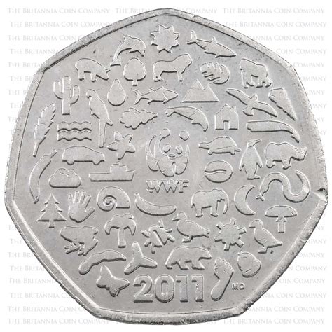 2011 World Wildlife Fund WWF UK 50p Coin