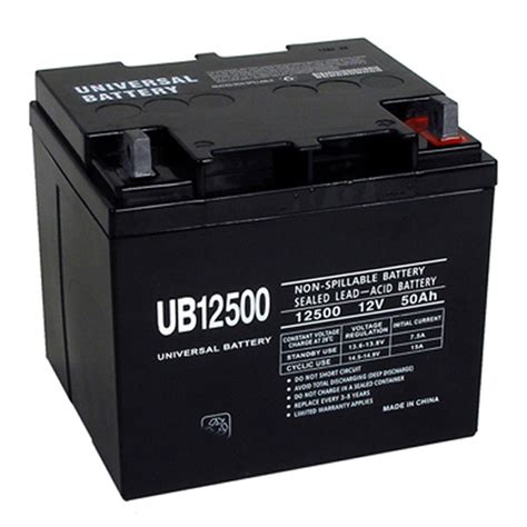 12 Volt 50 ah UB12500 Wheelchair Mobility Scooter Battery replaces 12v 40a, 42a or 50a