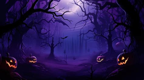 Premium AI Image | Sale background halloween big moon violet