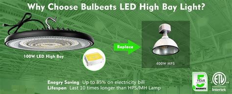 5Pack Upgrade UFO LED High Bay Light 100W,14000lm (Eqv.400W MH/HPS) High Bay LED Lights, 5000K ...