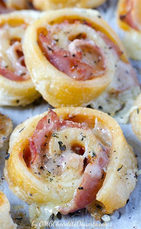 Ham and Cheese Rolls | Ham and Cheese Pizza Bites Appetizer Recipe