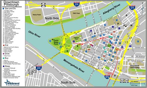 Pittsburgh Tourist Map - Pittsburg Pennsylvania • mappery