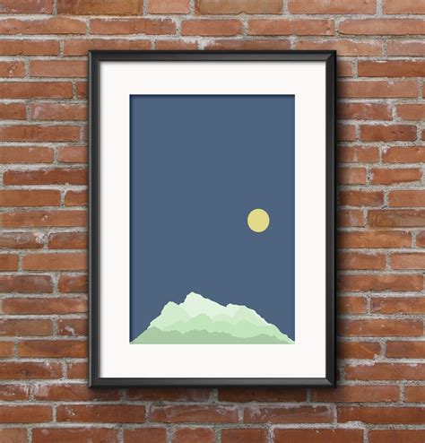 Minimalist Landscape Wall Art Scandinavian Art Nordic - Etsy