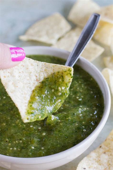 4 Ingredient Tomatillo Salsa Recipe - Taste and Tell