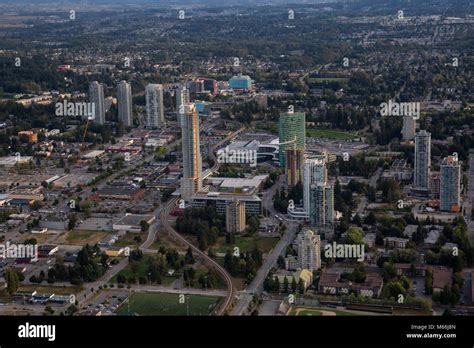 Aerial view of Surrey Central in Greater Vancouver, British Columbia, Canada Stock Photo - Alamy