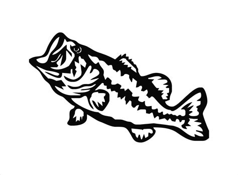 Largemouth Bass vinyl decal, Largemouth Bass sticker, Bass fishing ...