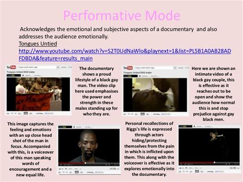 Documentary styles examples