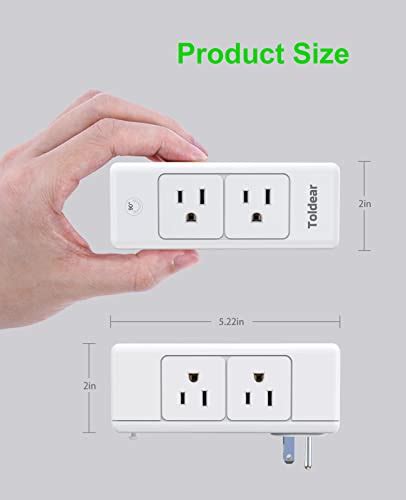 Wall Outlet Extender with Rotating Plug, Toldear Multi Plug Outlet with 3-Sided Swivel Power ...