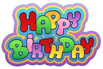 happy birthday word clipart - Clip Art Library