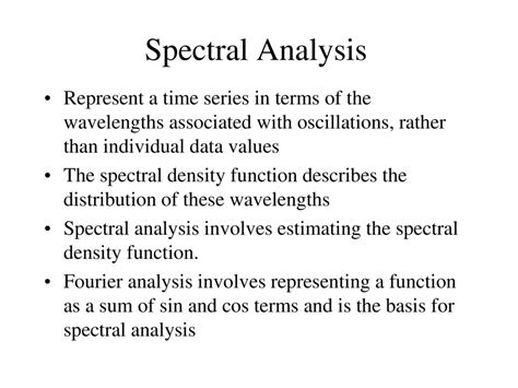 Time Series Spectral Representation - ppt download