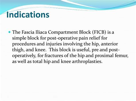 PPT - The Fascia Iliaca Compartment Block PowerPoint Presentation - ID:1352842