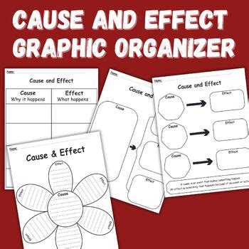 Cause and Effect Graphic Organizer Worksheets by Smart Little Parrot