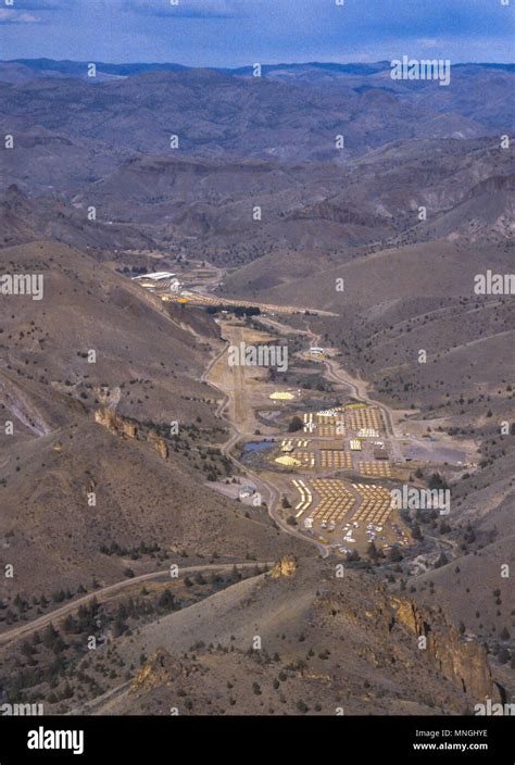 RAJNEESHPURAM, OREGON, USA - Aerial view of Rajneesh settlement in ...