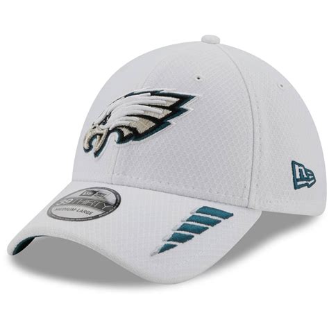 Men's New Era White Philadelphia Eagles Rush 39THIRTY Flex Hat