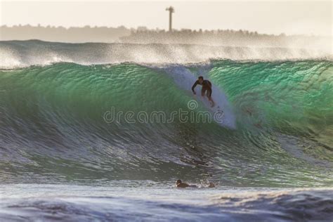 Summer Fun Surfing Waves Backside Editorial Photography - Image of ...