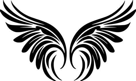 Angel Wings - Black and White Isolated Icon - Vector illustration 30519490 Vector Art at Vecteezy