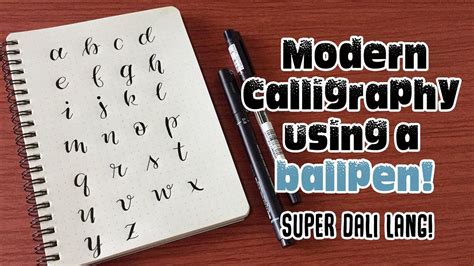 LEARN MODERN CALLIGRAPHY USING A PEN! (Ballpen/Signpen) #taglish - YouTube