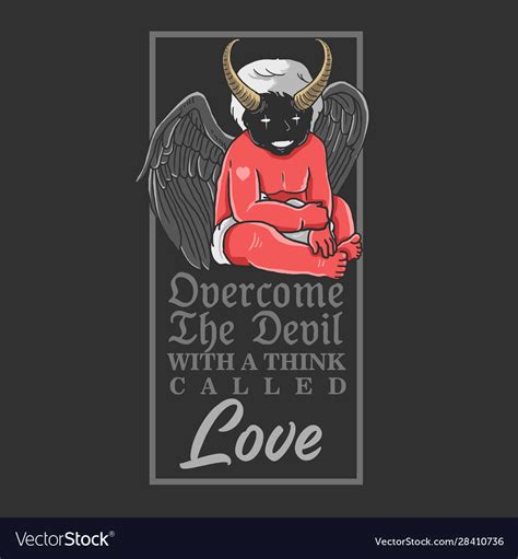 Evil cupid overcome devil with love valentine Vector Image