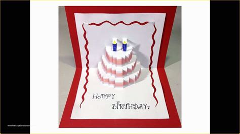 Pop Up Card Templates Free Download Of Happy Birthday Cake Pop Up Card ...