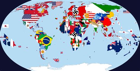 Flag Map Of Ww2