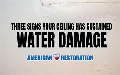 Three Signs Your Ceiling Has Sustained Water Damage | American Restoration