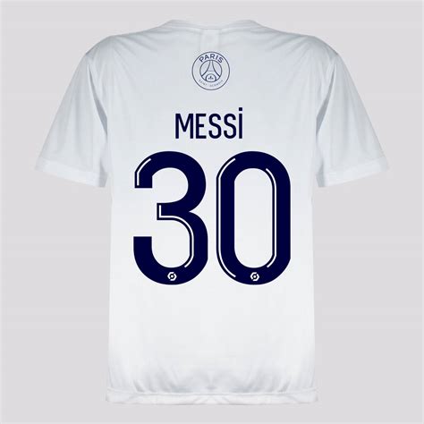 PSG Balle 30 Messi Kids White Shirt - FutFanatics