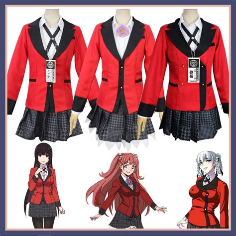 Plus Size Anime Kakegurui Cosplay Costume Jumpsuit Kakegurui Jabami ...